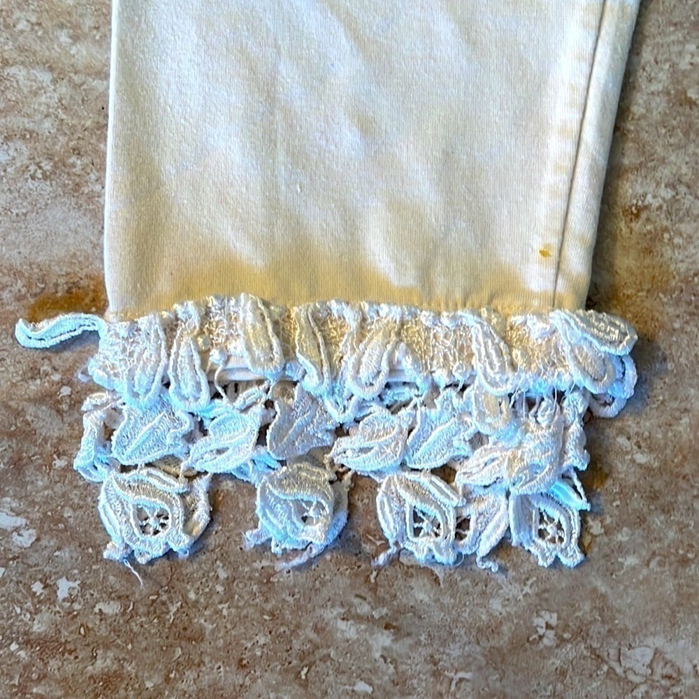 Vintage 90’s GREAT Aunt Nina leggings with cool lace pattern at the bottom - Picture 9 of 9